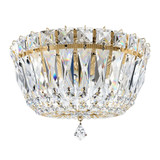 Petit Crystal Deluxe 3 Light Flush Mount 8 Inch Wide by Schonbek Signature - 5890