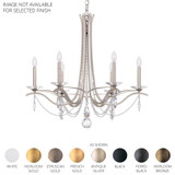 Vesca 6 Light Chandelier 29 Inch Tall X 33 Inch Wide by Schonbek Signature - VA8336N