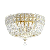 Petit Crystal Deluxe 4 Light Flush Mount 10 Inch Wide by Schonbek Signature - 5891