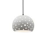 Perforated Globe 1 Light Cord Pendant 7.75 X 10 Inch Wide by Justice Design - CER-6583