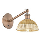 Bristol Natural II 1 Light Adjustable Wall Sconce 9.5 Inch by Innovations - 317-1W-NBD2-75
