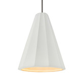 Radiance 1 Light Fluted Stem Pendant 13 X 9 Inch Wide by Justice Design - CER-6607-RIGID