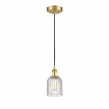Bridal Veil 1 Light Brass Mini Pendant by Innovations - 616-1P-G559-5