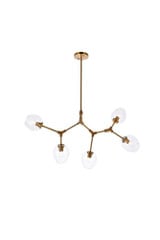 Cavoli 5 Light Large Linear Chandelier by Elegant - 1712D42