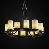 Clouds Dakota 12 Light Large Chandelier by Justice Design CLD-8768-10 - CLD-8768-10
