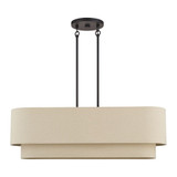 Bellingham 4 Light Large Linear Chandelier 20.5 X 10 Inch Wide by Livex - 58873