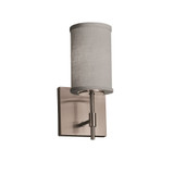 Textile Union 1 Light Cylinder Gray Wall Sconce by Justice Design - FAB-8411-10-GRAY