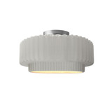 Radiance 1 Light Pleated Tier Semi Flush Mount 7 X 12 by Justice Design - CER-6370