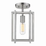 Tribeca 1 Light 7.25 Inch Wide Semi Flush Mount by Golden - 6070-1SF