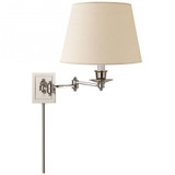 Swing Arm 1 Light Linen Shade Wall Sconce by Visual Comfort Signature - S2000_L