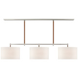 Bryant 45W 3 LED Linen Medium Pendant by Visual Comfort Signature - TOB5586-L