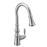 Weymouth One Handle Pulldown Kitchen Faucet Multiple Finishes by Moen - S73004