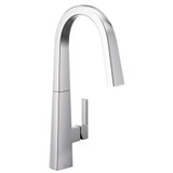 Nio One Handle Pulldown Kitchen Faucet Multiple Finishes by Moen - S75005
