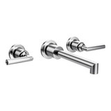 Arris Two Handle Wall Mount Bathroom Faucet Multiple Finishes by Moen - TS43003