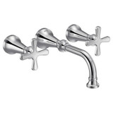 Colinet 13 Inch 2 Handle Wall Mount Bathroom Faucet Multiple Finish by Moen - TS44105