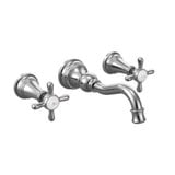 Weymouth Two Handle Wall Mount Bathroom Faucet Multiple Finishes by Moen - TS42112