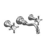 Weymouth Two Handle Wall Mount Bathroom Faucet Multiple Finishes by Moen - TS42112