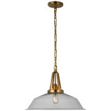 Layton 15W 1 LED Clear Glass Large Pendant by Visual Comfort Signature - CHC 5462-CG