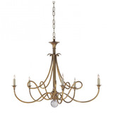 Double Twist 5 Light Oversized Chandelier by Visual Comfort Signature - SC5005
