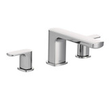 Rizon Two Handle Roman Tub Faucet Multiple Finishes by Moen - T935