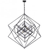 Cubist 5 Light Oversized Chandelier by Visual Comfort Signature KW 5022G-CG - KW5022
