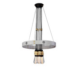 Hero 6 Light Chandelier 30 Inch Tall and 31.5 Inch Wide by Buster Punch - NHE-182184