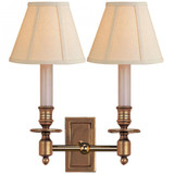 French Library 2 Light Linen Shade Wall Sconce by Visual Comfort Signature - S2212_L