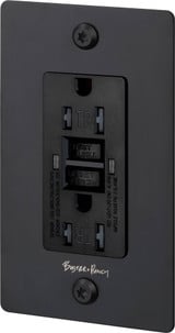 1G GFCI Linear Duplex Outlet with Logo 4.75 Inch Tall by Buster Punch - NSC-1G-GF-DOL