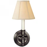 French Library 1 Light Linen Shade Wall Sconce by Visual Comfort Signature - S2110_L