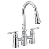 Weymouth Two Handle Pulldown Kitchen Faucet Multiple Finishes by Moen - S73204