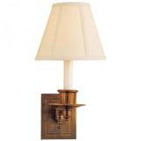 Single 1 Light Swing Arm Linen WallSconce by Visual Comfort Signature - S2005_L