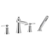 Flara Two Handle Roman Tub Faucet Multiple Finishes TS928 by Moen - TS928