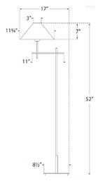 Hackney 1 Light Bridge Arm Floor Lamp by Visual Comfort Signature - SP1023-L