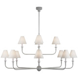 Piaf 12 Light Oversized 2 Tier Chandelier by VC Signature TOB 5453PW-L - TOB 5453