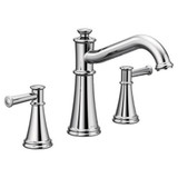 Belfield Two Handle Roman Tub Faucet Multiple Finishes by Moen - T9023