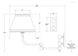 Pimlico 1 Swing Arm Traditional Wall Sconce by Visual Comfort Signature - CHD2154-LCC