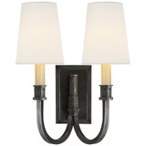 Modern Library 2 Light Linen Wall Sconce by Visual Comfort Signature - TOB2328-L