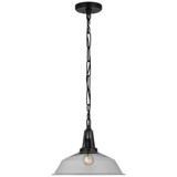 Layton 15W 1 LED Clear Glass Medium Pendant by Visual Comfort Signature - CHC 5461-CG