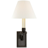 Dean 1 Light Linen Libarary Wall Sconce by Visual Comfort Signature - AH2001-L