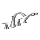Voss Two Handle Roman Tub Faucet Includes Hand Shower T694 by Moen - T694