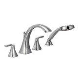 Voss Two Handle Roman Tub Faucet Includes Hand Shower T694 by Moen - T694