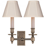 French Library 2 Light Tisse Shade Wall Sconce by Visual Comfort Signature - S2212_T