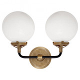 Bistro 2 Light Wall Sconce 14 Inch Wide by Visual Comfort Signature - S2026