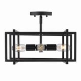 Tribeca 4 Light 15.5 Inch Wide Semi Flush Mount by Golden - 6070-SF