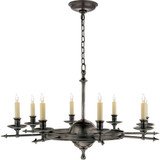Leaf And Arrow 8 Light Oversized Chandelier by Visual Comfort Signature - CHC1447