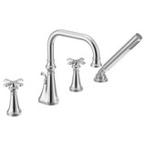 Colinet Two Handle Roman Tub Faucet Multiple Finishes by Moen - TS44506