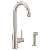 Sleek One Handle Kitchen Faucet Multiple Finishes by Moen - 7870