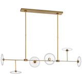 Calvino Light Small Linear Chandelier by VC Signature S 5695PN-CG - S5695