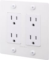 2G Linear Duplex Outlet with Logo 4.75 Inch Tall by Buster Punch - NSK-2G-LN-DOL