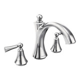 Wynford Two Handle Roman Tub Faucet Multiple Finishes by Moen - T653